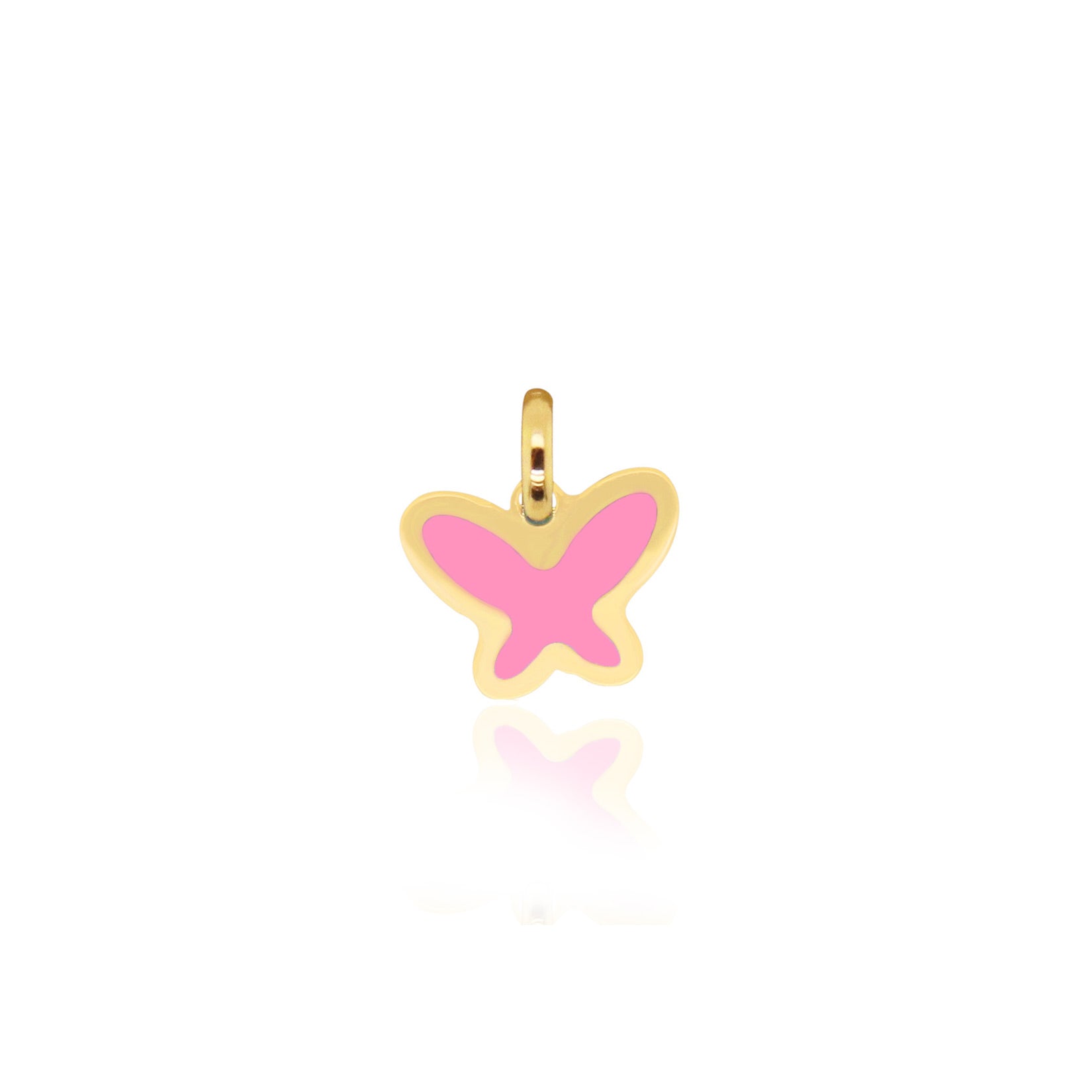 Bubblegum Pink Butterfly Charm 15mm