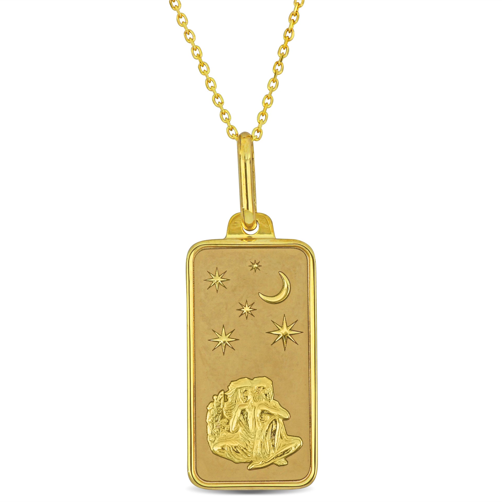 Mimi & Max Gemini Horoscope Necklace in 10k Yellow Gold