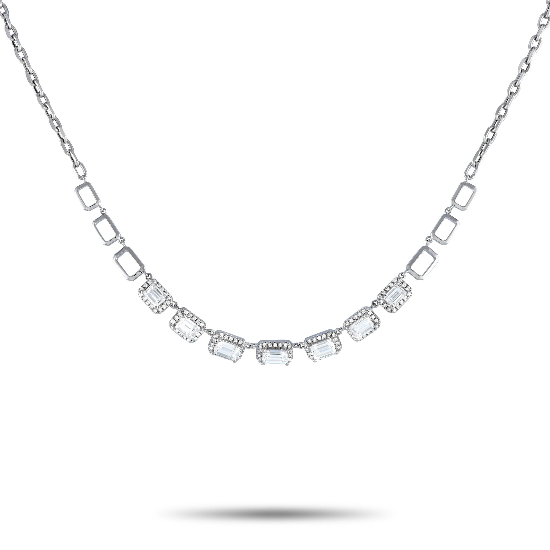 LB Exclusive 18K White Gold 1.95ct Diamond Necklace ANK-19802