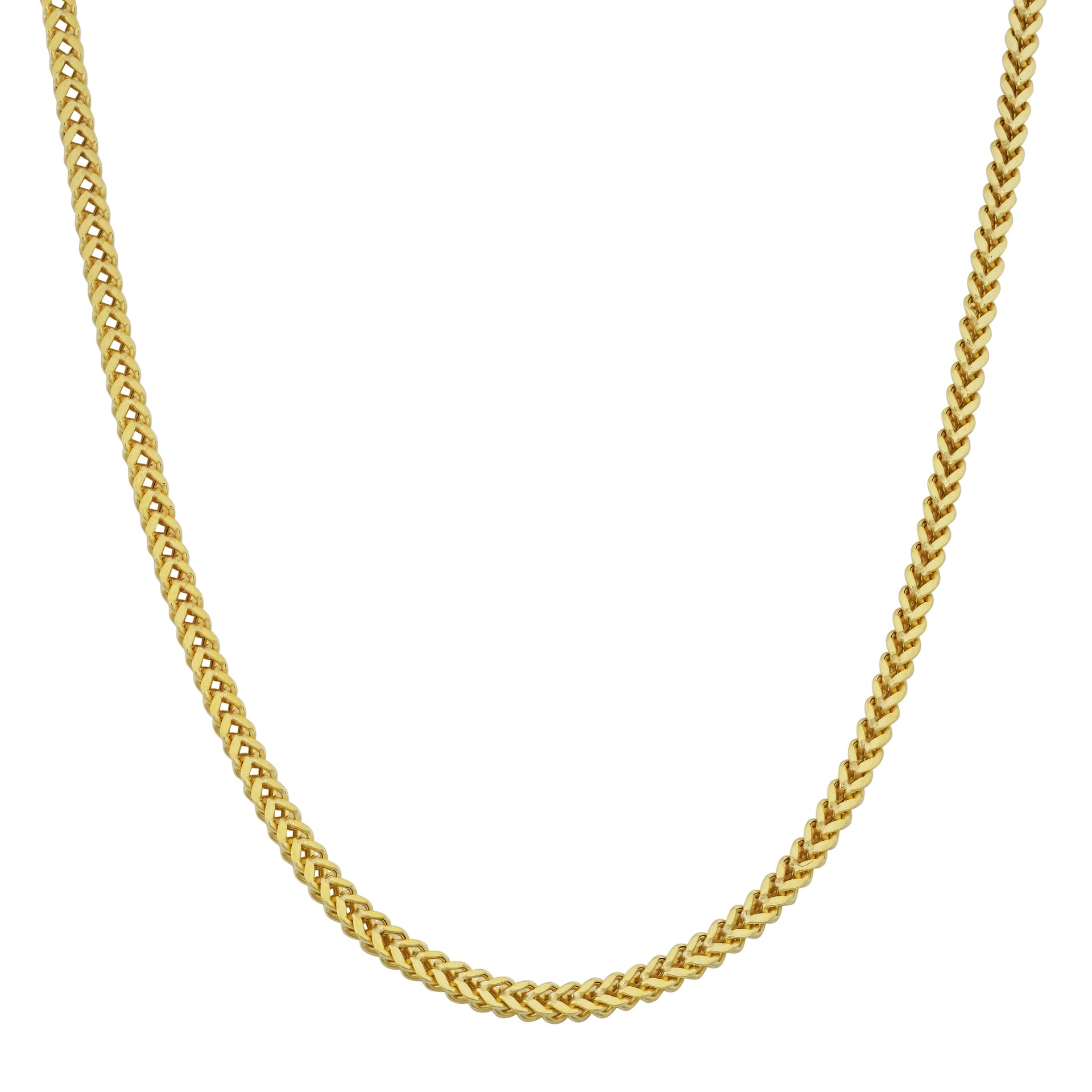 10k Yellow Gold 1.9mm Franco Link Necklace (30 inch)