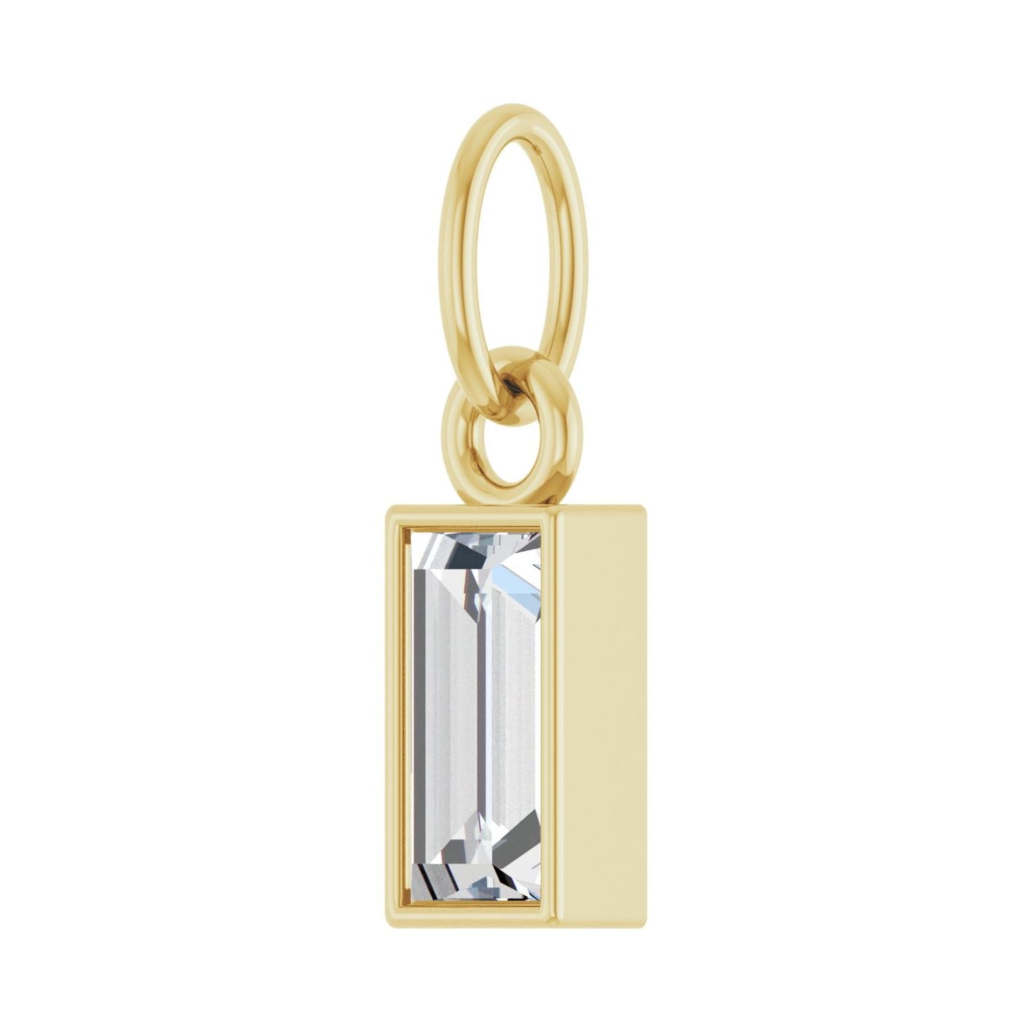 14k Gold 3/8 CT Lab-grown Diamond Bezel-set Pendant