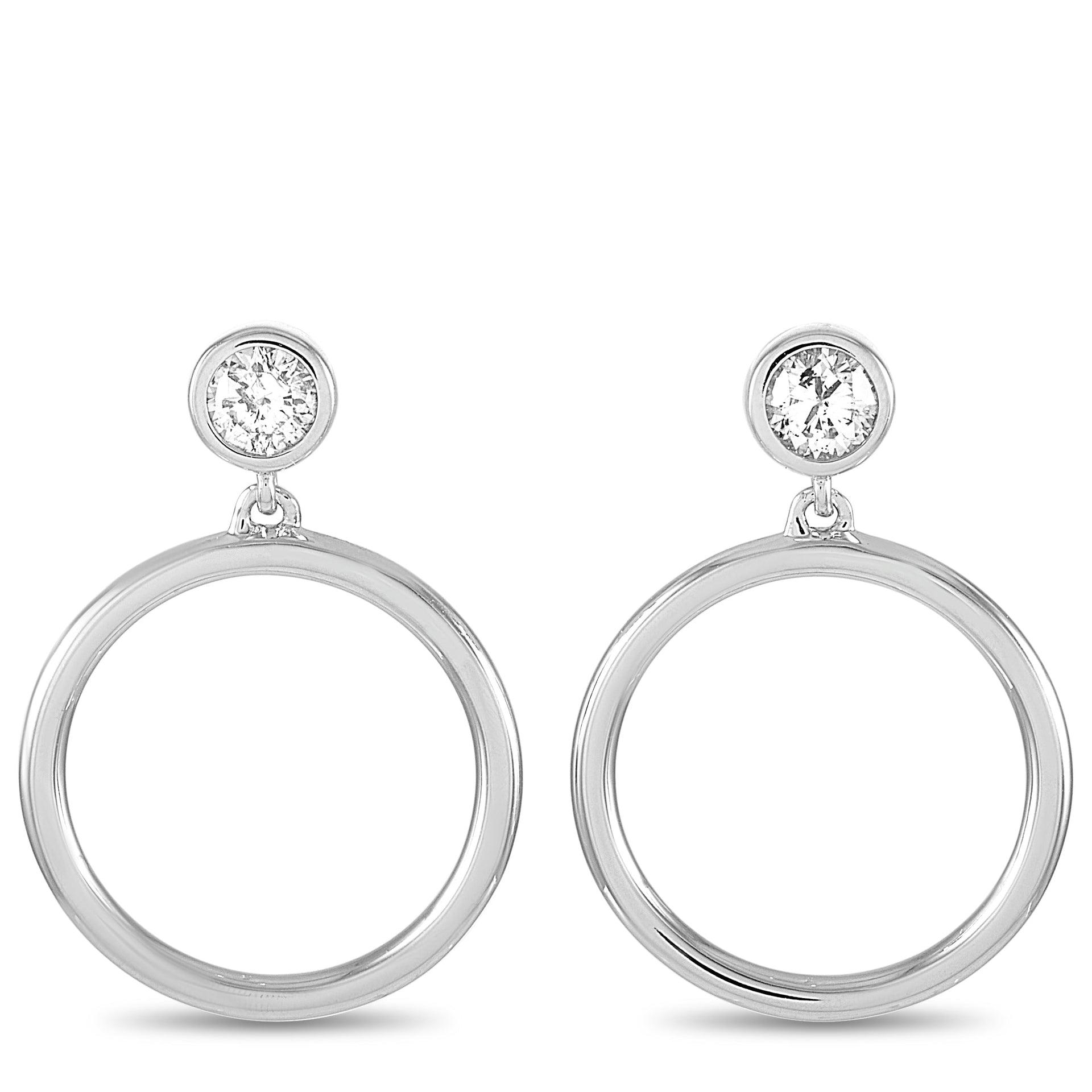 14K White Gold 0.31 ct Diamond Earrings