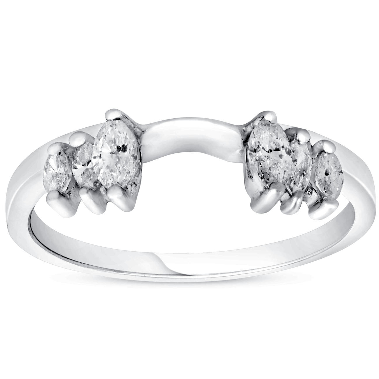 5/8 ct Marquise Diamond Ring Enhancer 14K White Gold