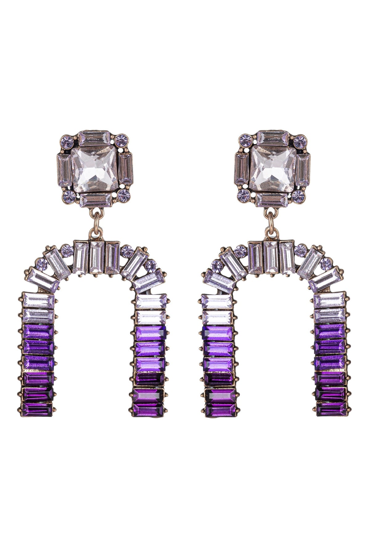 Grace Purple Dangle Earrings