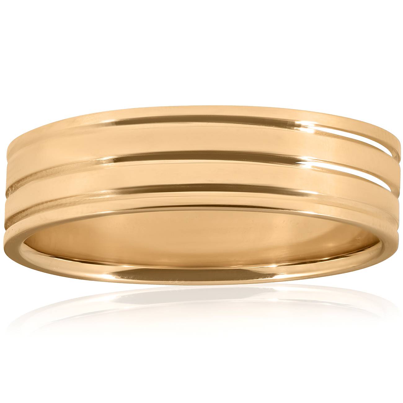 Polished Wedding Ring 10K Yellow Gold Size Selectable