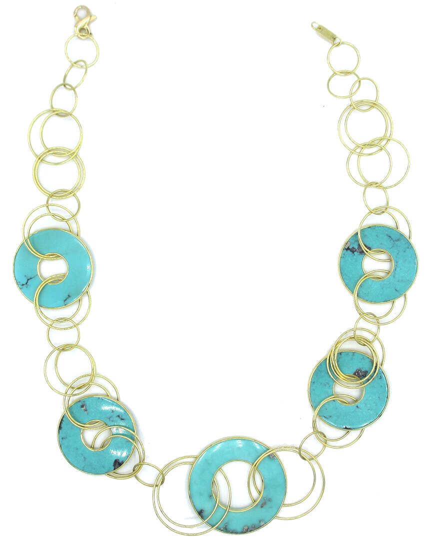 Polished Rock Candy 18K Turquoise Necklace