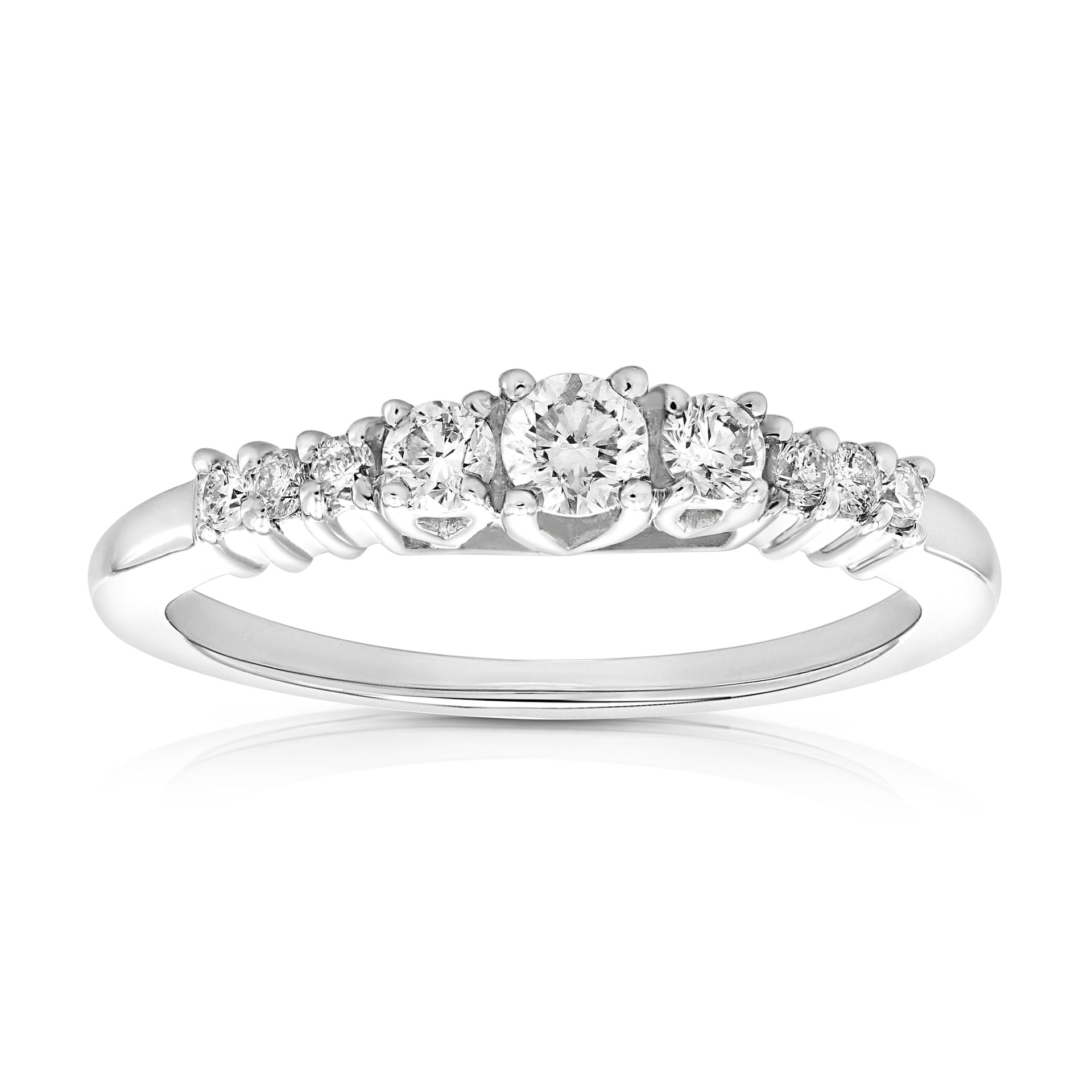2/5 cttw Diamond 3 Stone Ring 14K White Gold