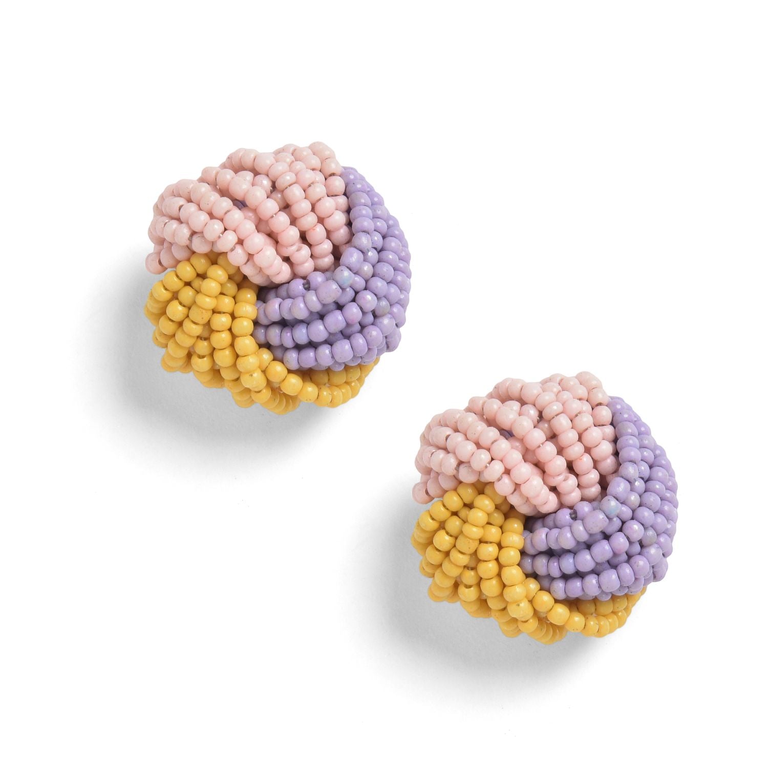 Rose Gold-plated Stone Studded Designer Circular Studs Earrings