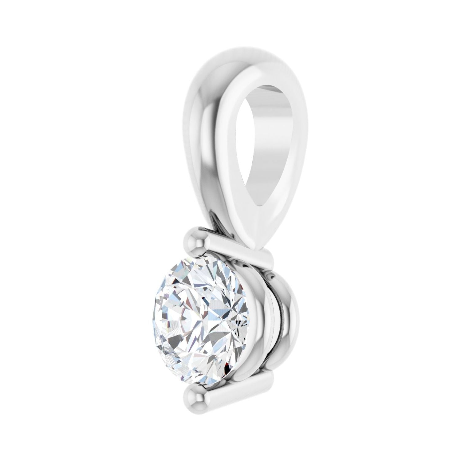 14k Gold 1/10 CT Lab-grown Diamond Pendant