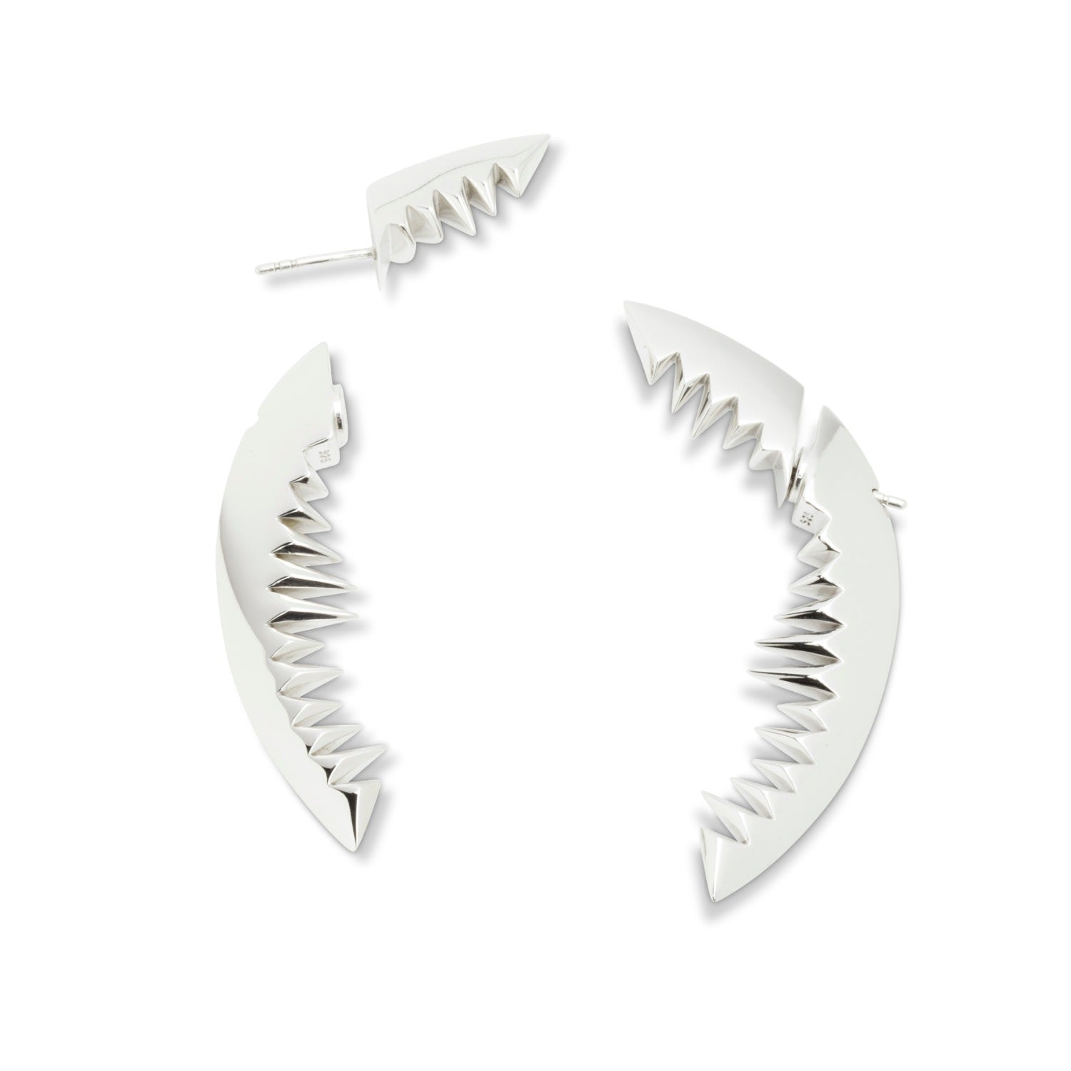 Shark Bay Earrings Silver