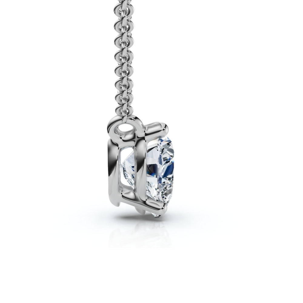 1ct Heart Shape Diamond Solitaire Diamond Pendant 14k Gold Necklace Lab Grown