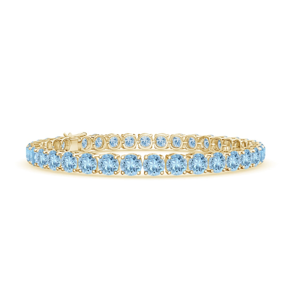 Classic Aquamarine Linear Tennis Bracelet