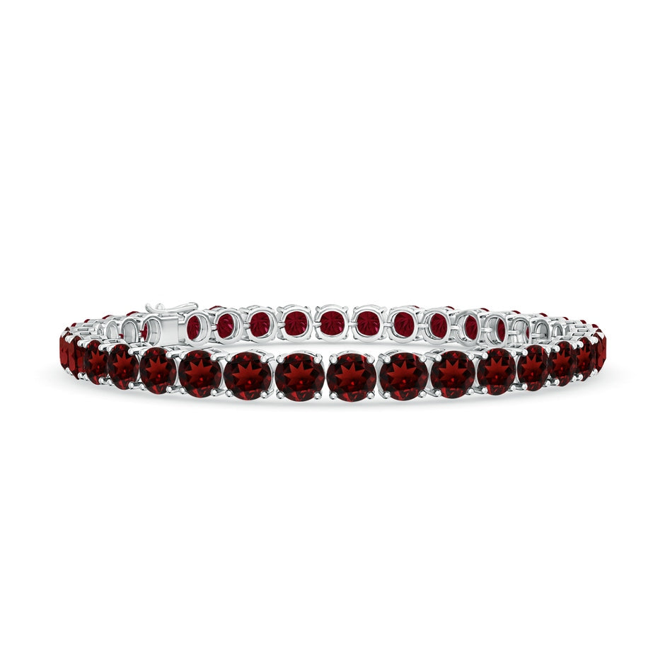 Classic Garnet Linear Tennis Bracelet