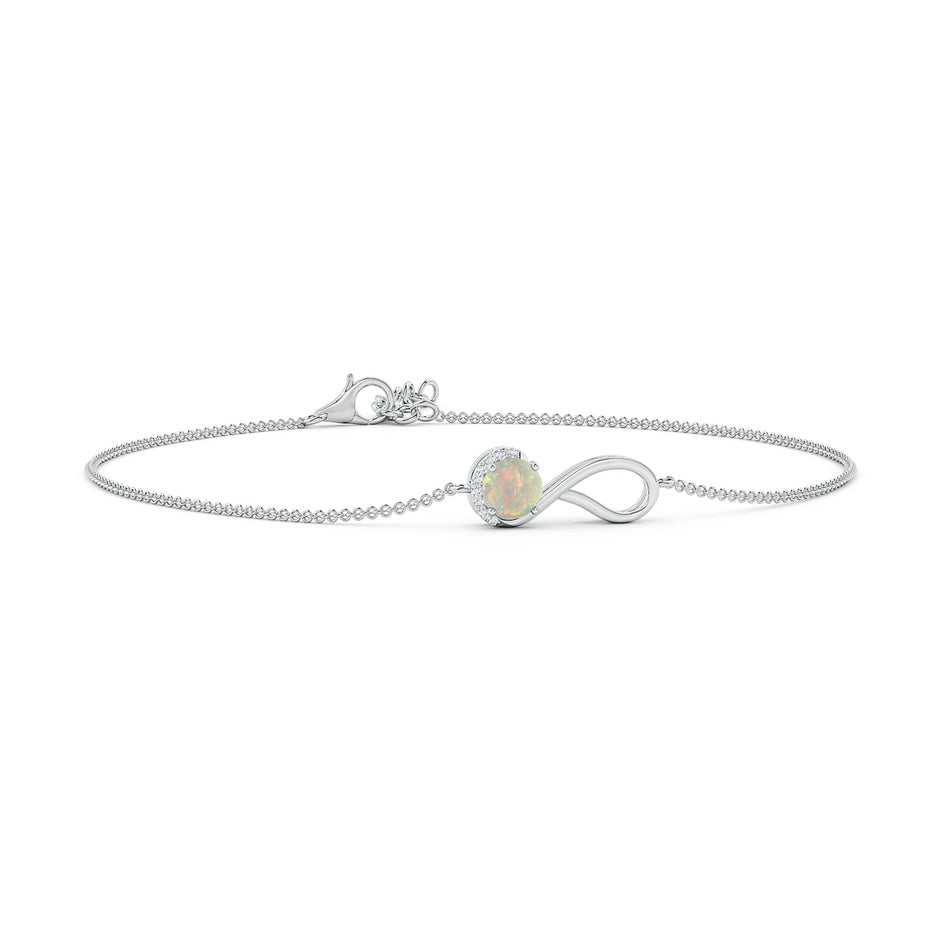 Opal Libra Ribbon Bracelet with Diamond Accents
