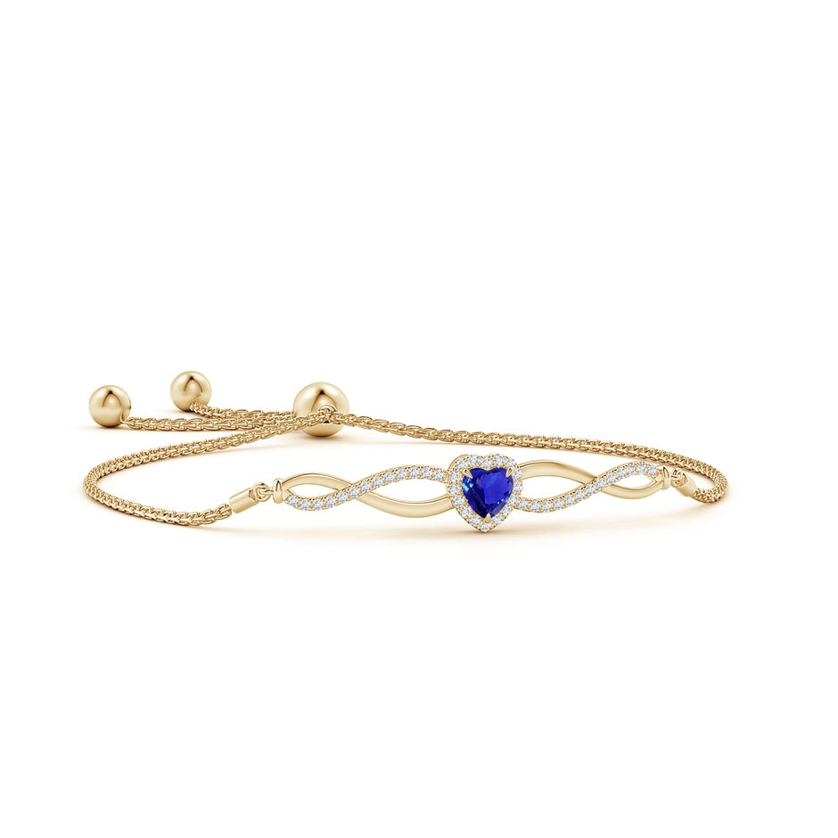 Heart-Shaped Tanzanite Infinity Bolo Bracelet