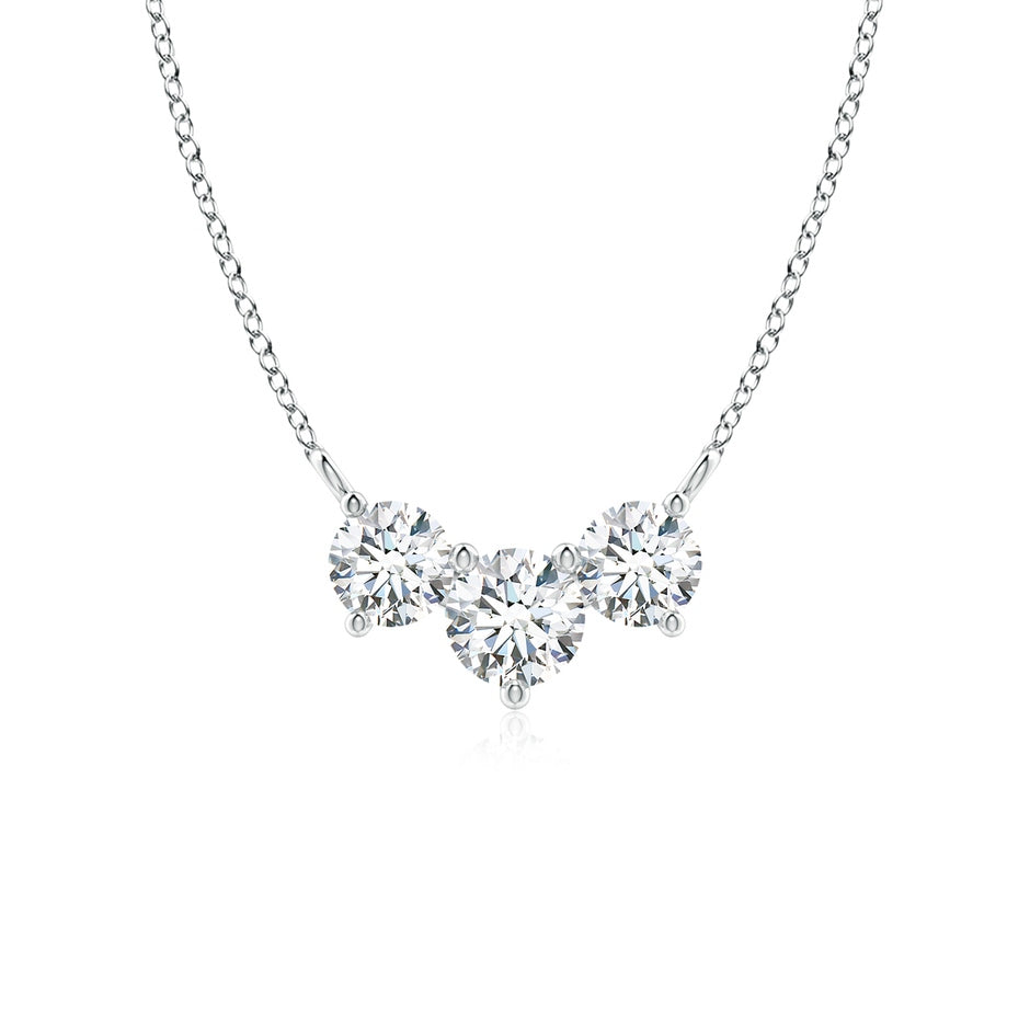 Classic Trio Round Lab-Grown Diamond Necklace