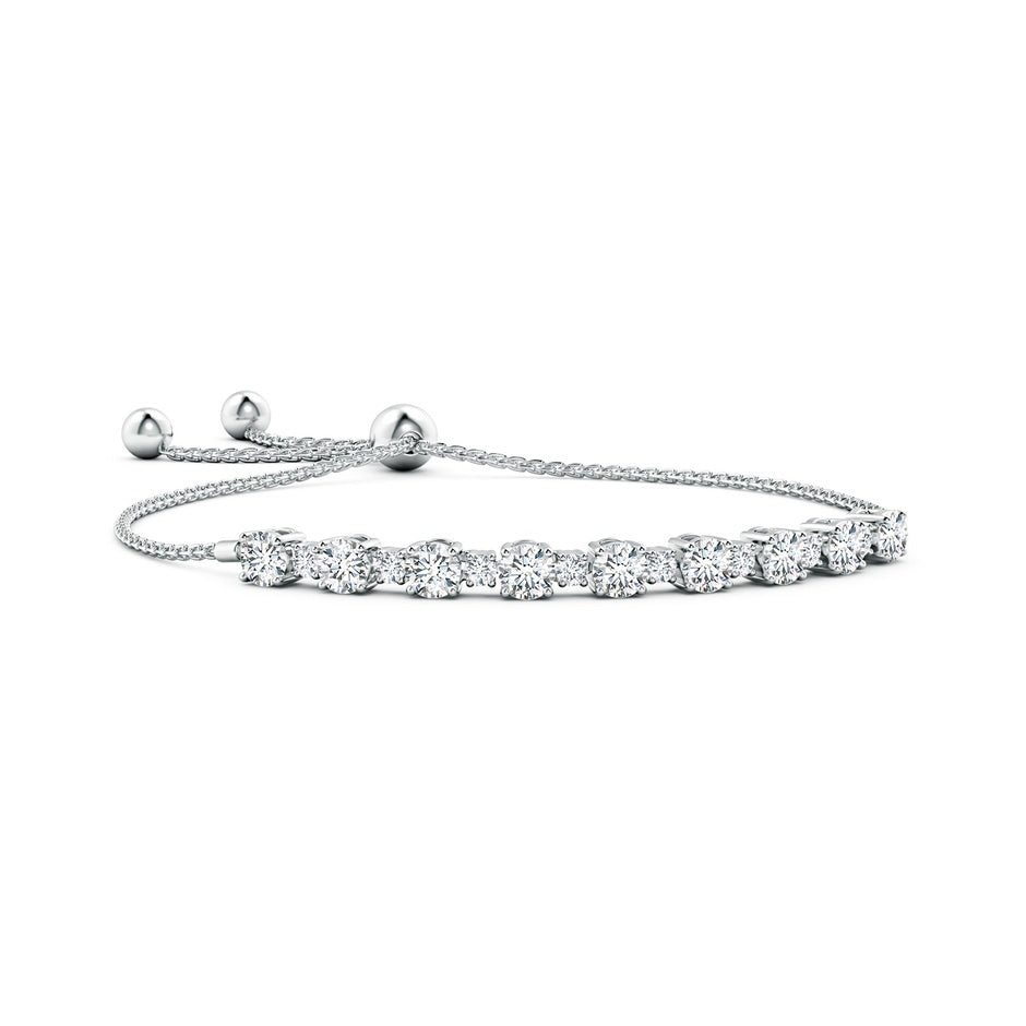 Lab-Grown Alternating Size Diamond Tennis Bolo Bracelet