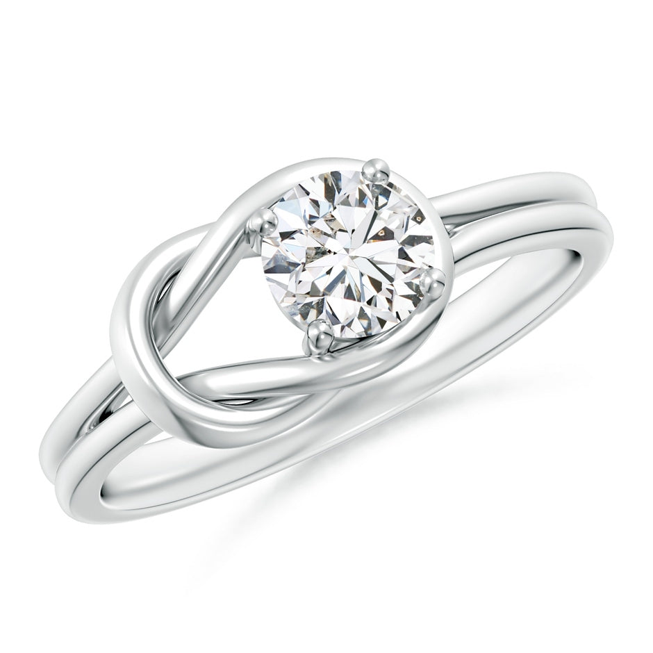 Solitaire Diamond Infinity Knot Ring