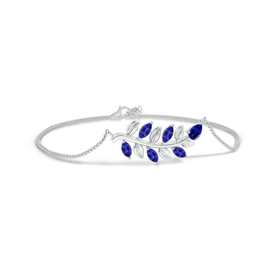 Pear and Marquise Tanzanite Olive Branch Bracelet