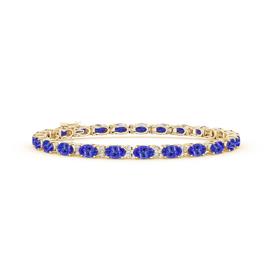 Classic Oval Tanzanite and Diamond Tennis Bracelet
