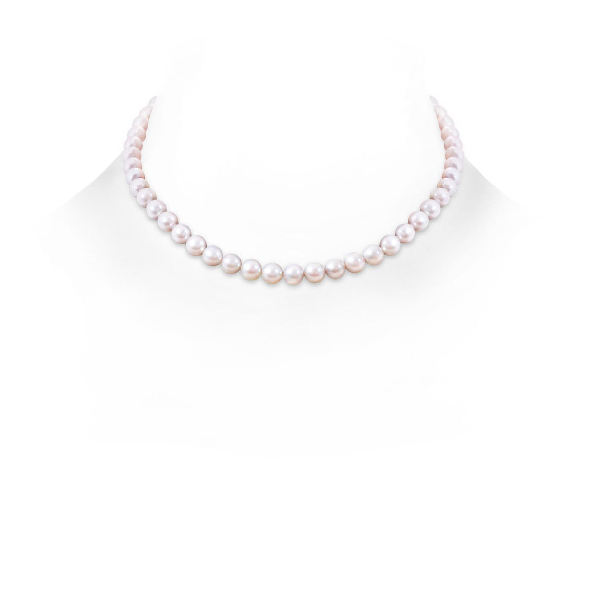 9-10 MM 9-10mm, 16" Tahitian Pearl Single Strand Choker in 14K White Gold