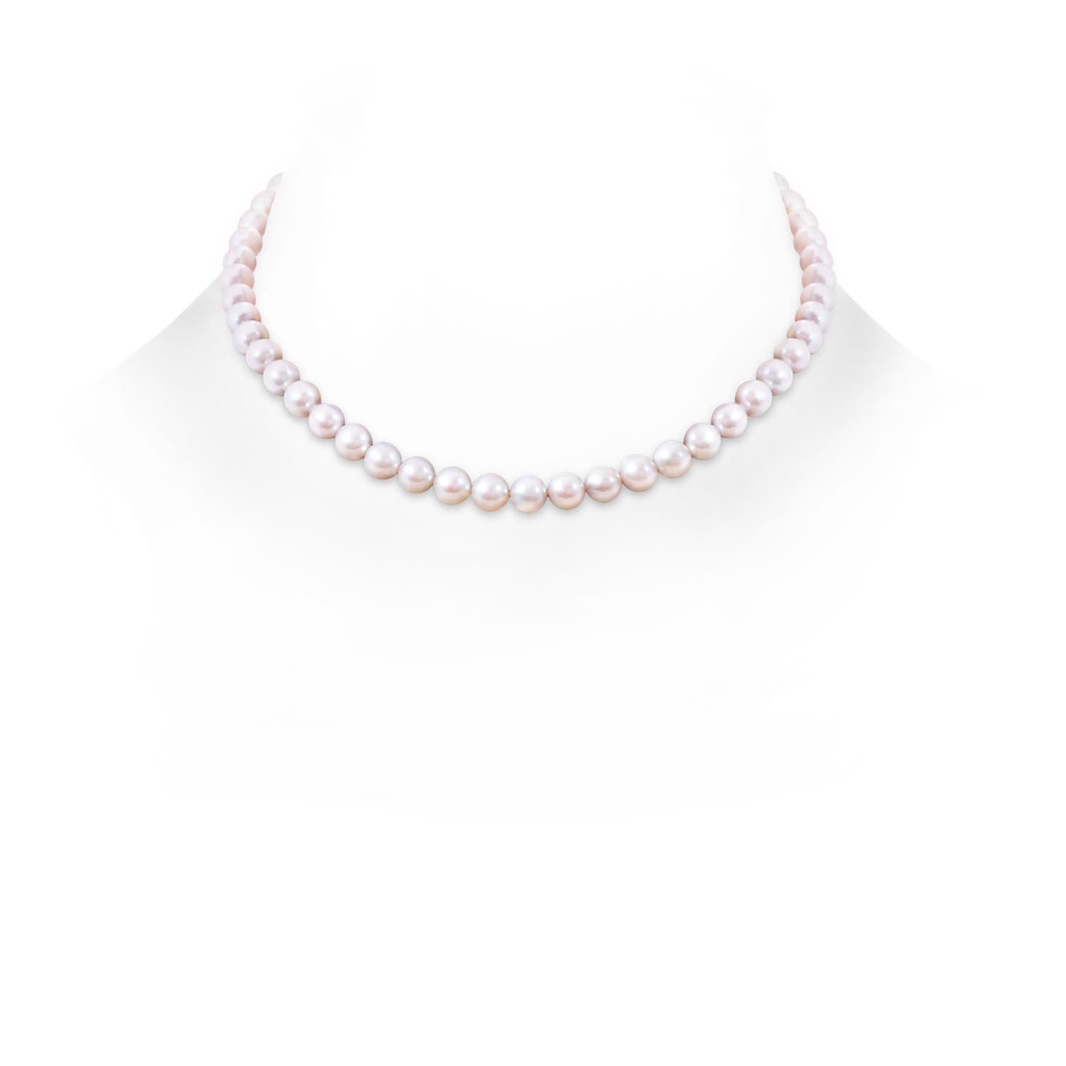 7.5-8 MM 7.5-8mm, 18" Classic Japanese Akoya Pearl Princess Necklace in 14K Yellow Gold