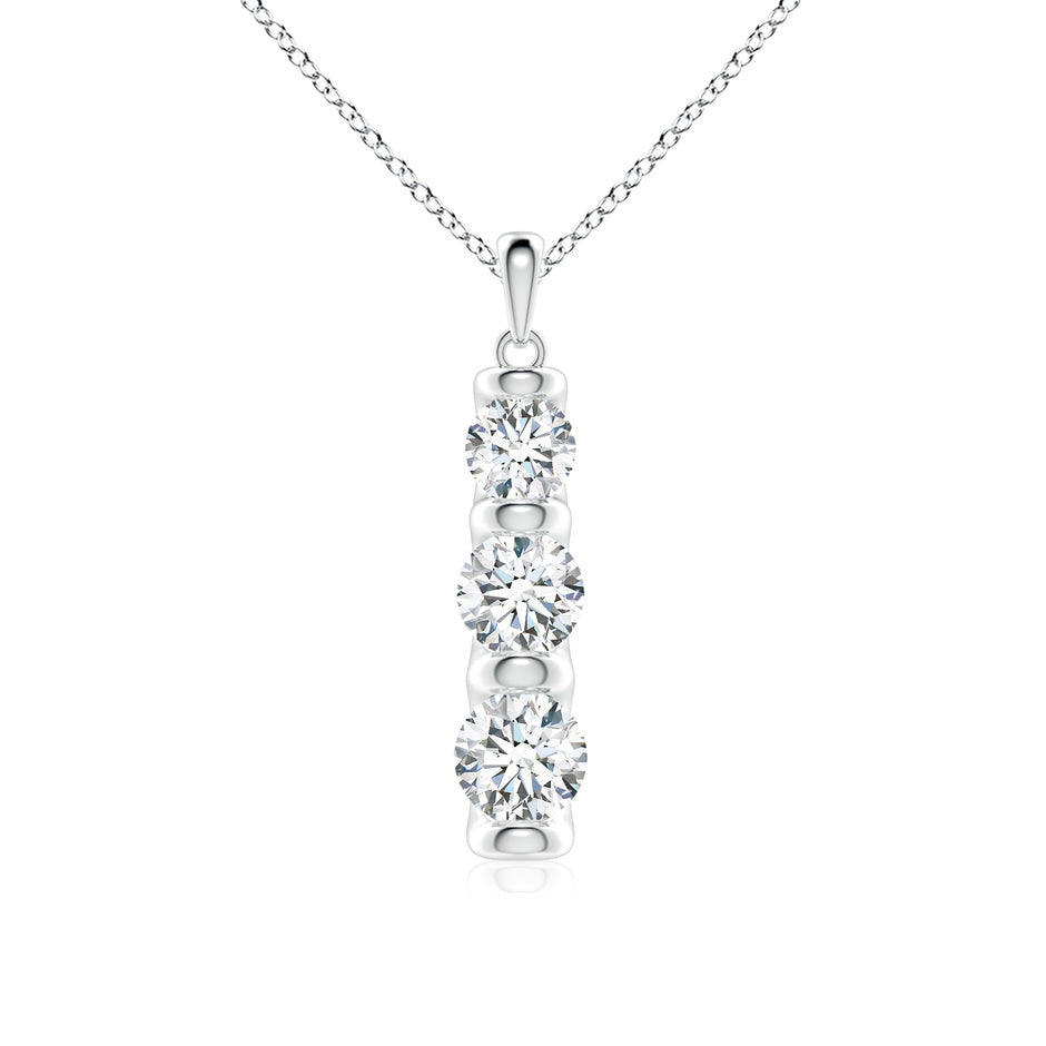 Three Stone Round Lab-Grown Diamond Journey Pendant