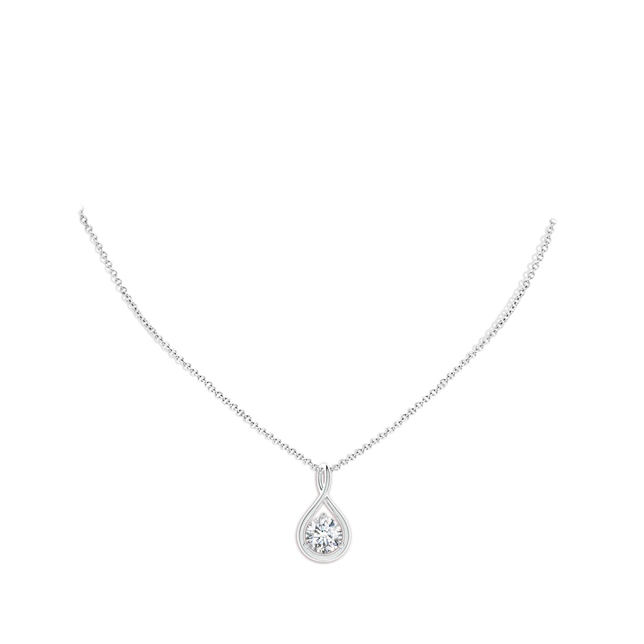 Lab-Grown Solitaire Round Diamond Infinity Twist Pendant