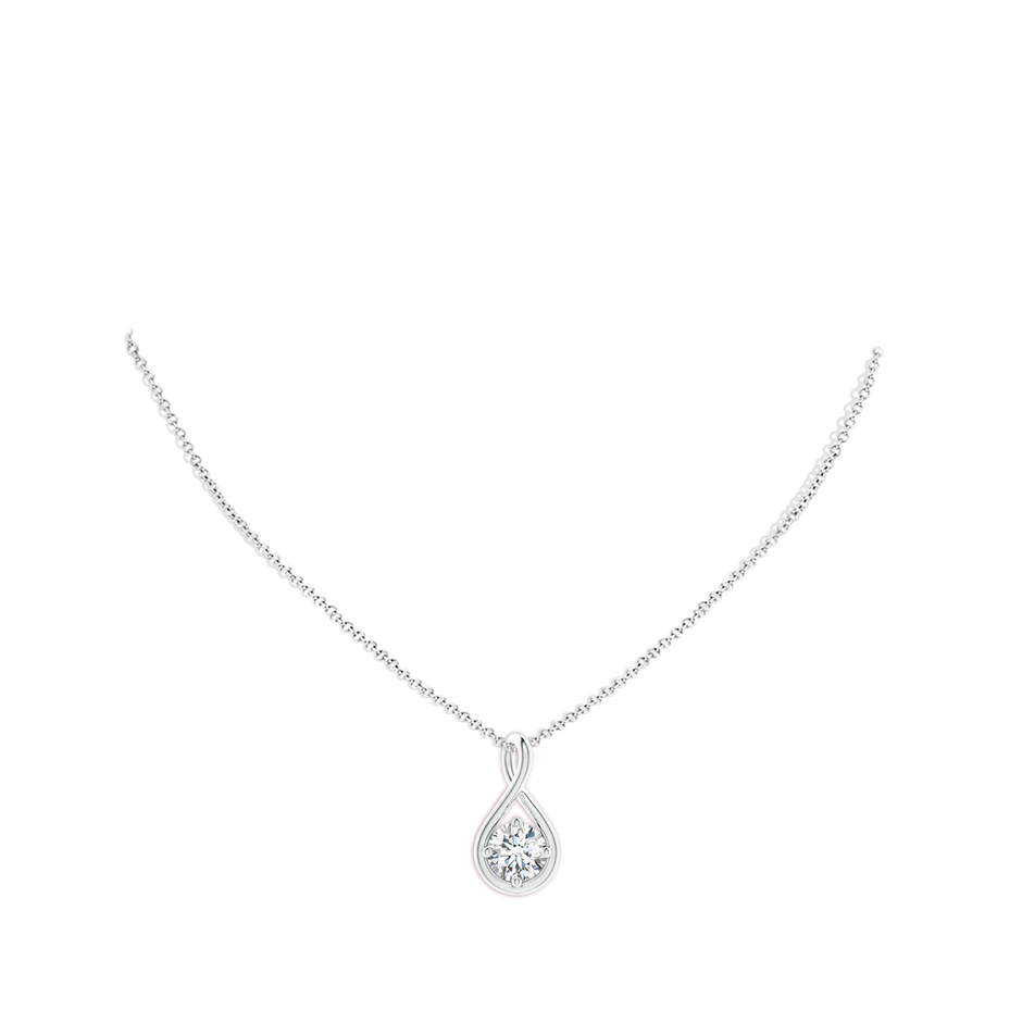 Lab-Grown Solitaire Diamond Twist Bale Pendant