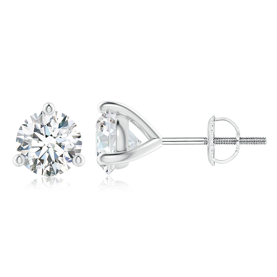 Lab-Grown Prong-Set Round Diamond Martini Stud Earrings