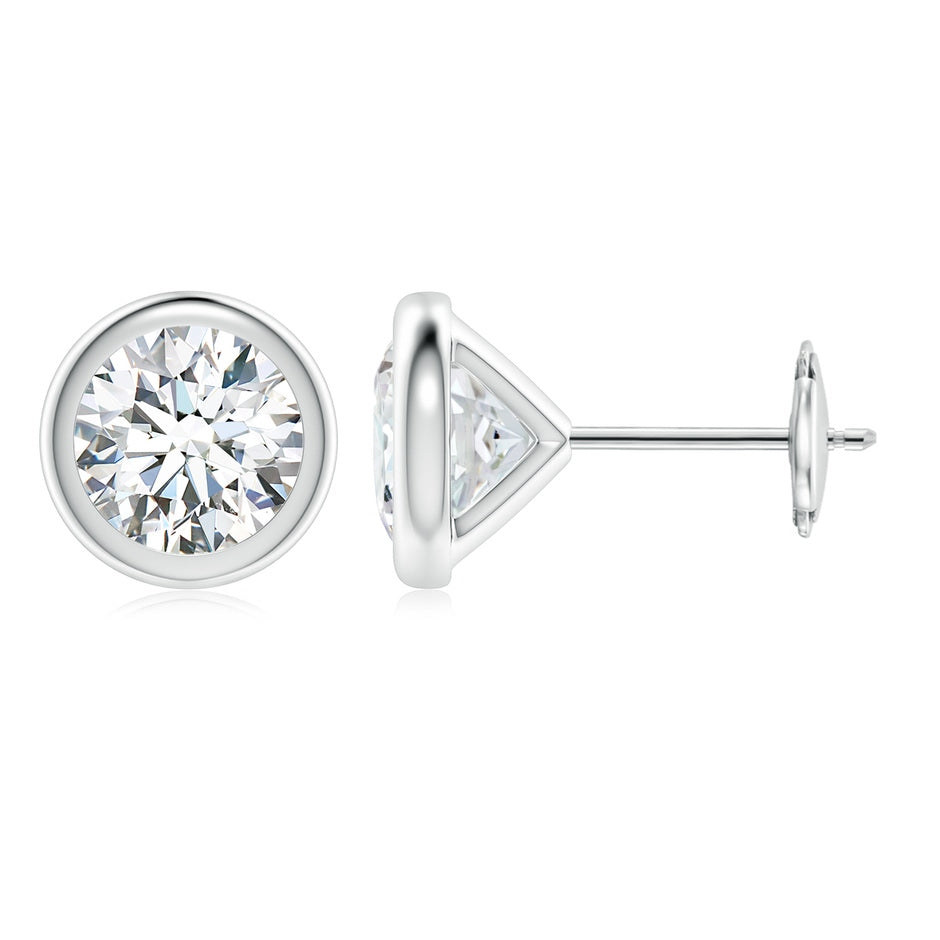 Lab-Grown Bezel-Set Diamond Martini Stud Earrings