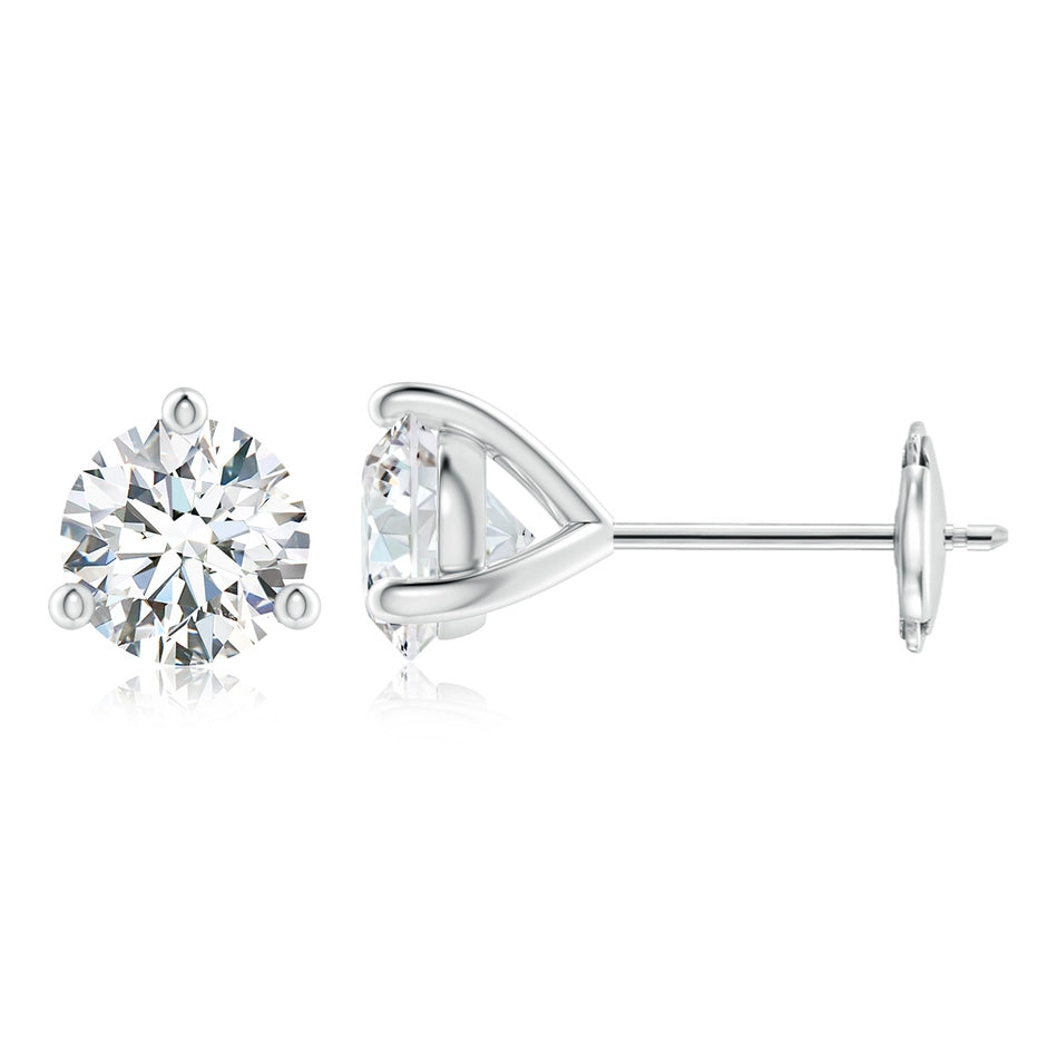 Lab-Grown Prong-Set Round Diamond Martini Stud Earrings