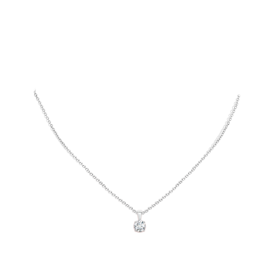 Classic Prong-Set Round Lab-Grown Diamond Solitaire Pendant