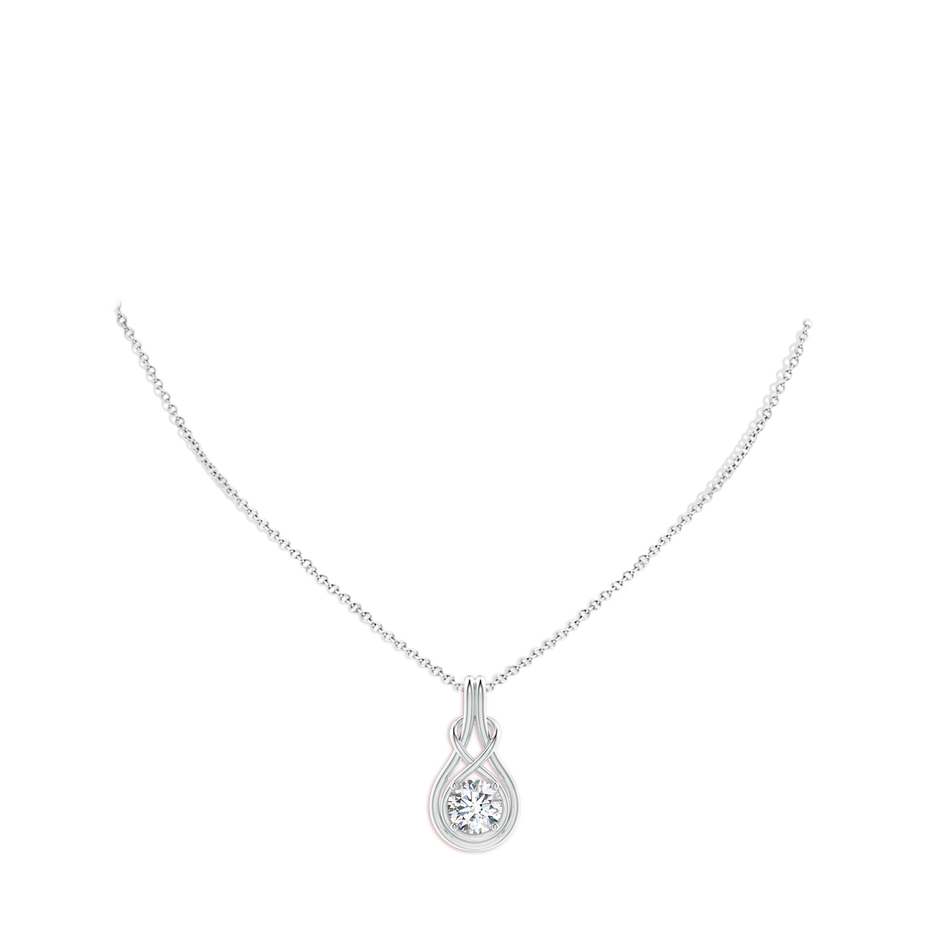 Lab-Grown Round Diamond Solitaire Infinity Knot Pendant
