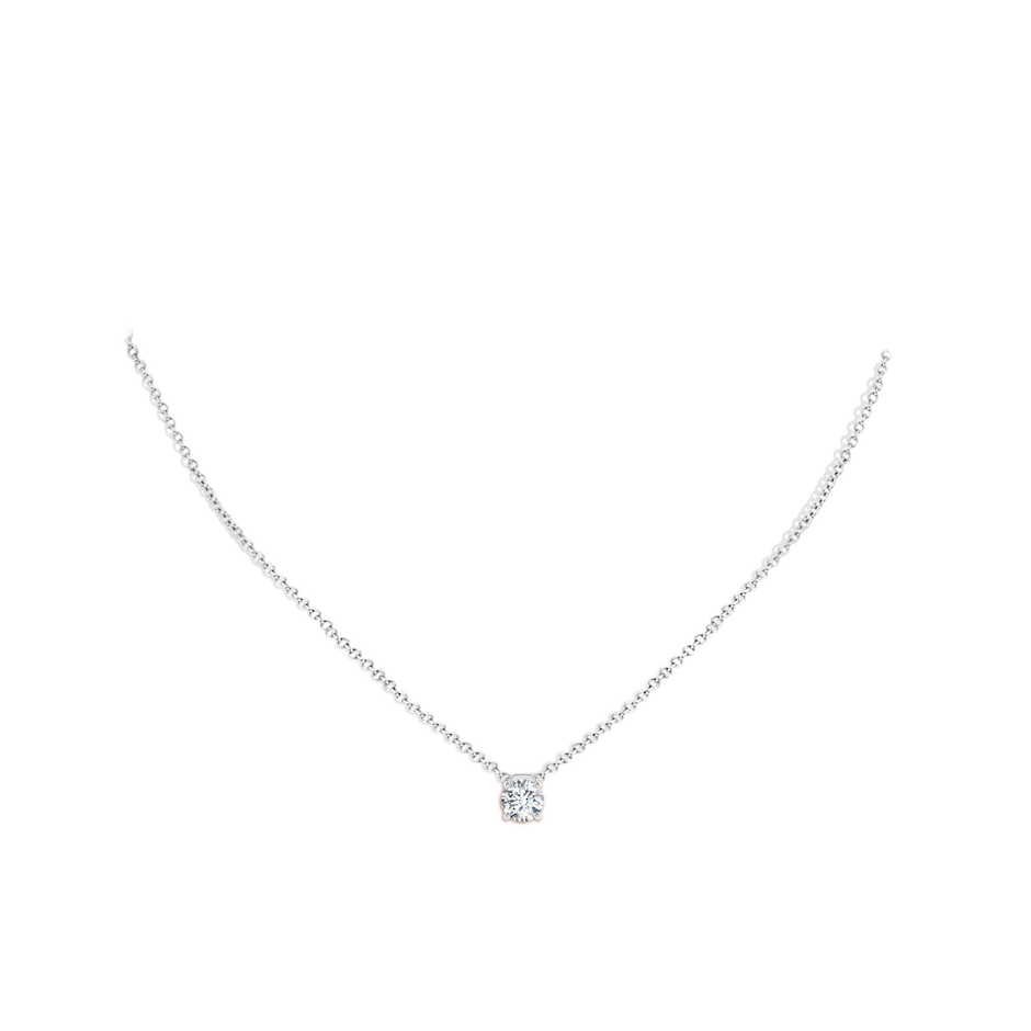 Lab-Grown Solitaire Round Diamond Floating Pendant