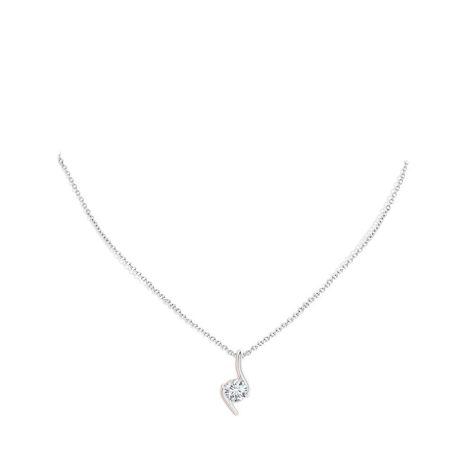 Lab-Grown Prong-Set Diamond Solitaire Bypass Pendant