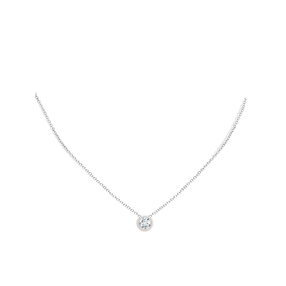 Lab-Grown Bezel-Set Round Diamond Solitaire Pendant