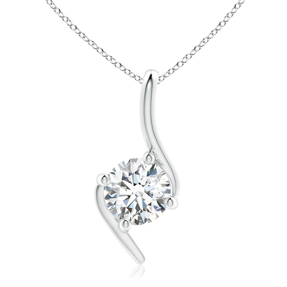 Lab-Grown Prong-Set Diamond Solitaire Bypass Pendant