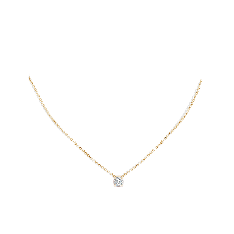 Lab-Grown Solitaire Round Diamond Floating Pendant