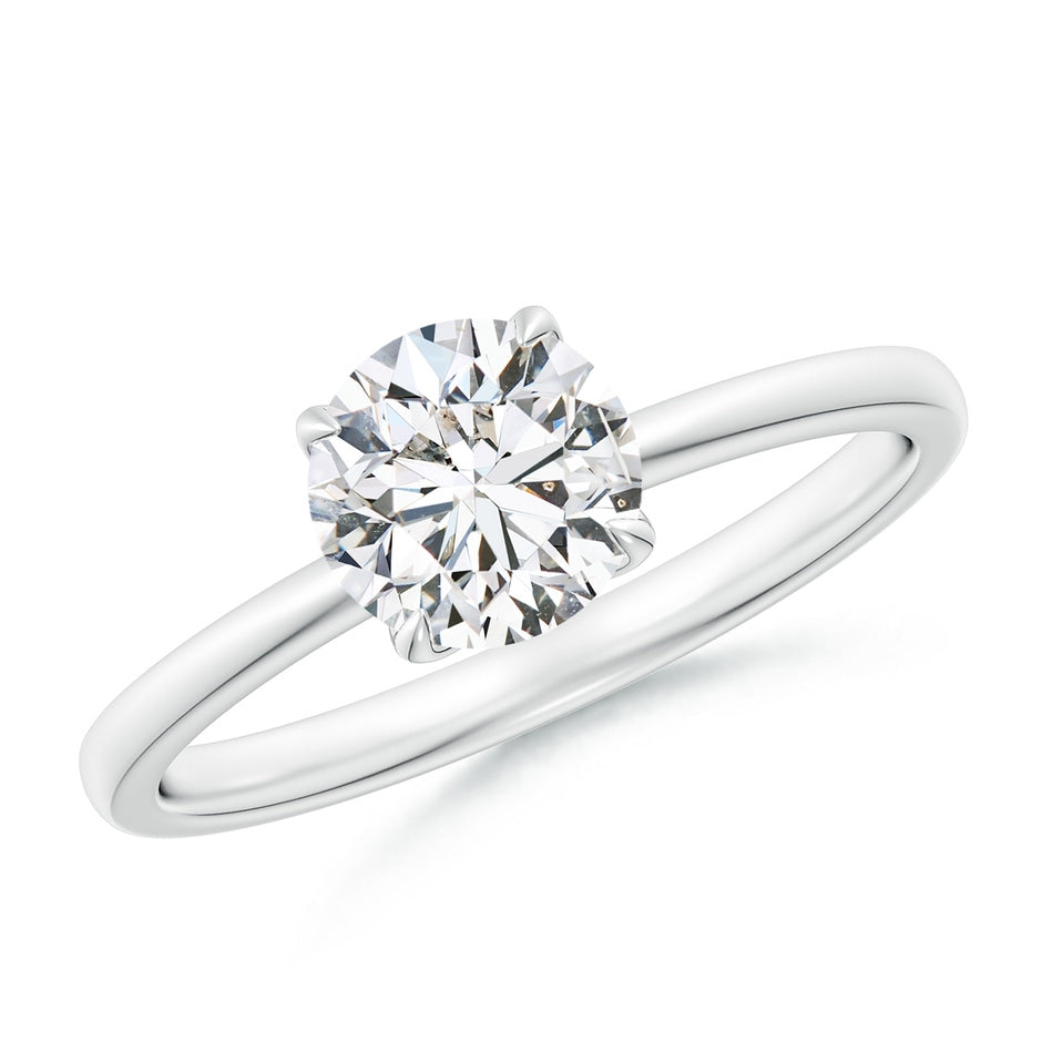 Solitaire Round Claw-Set Diamond Classic Engagement Ring