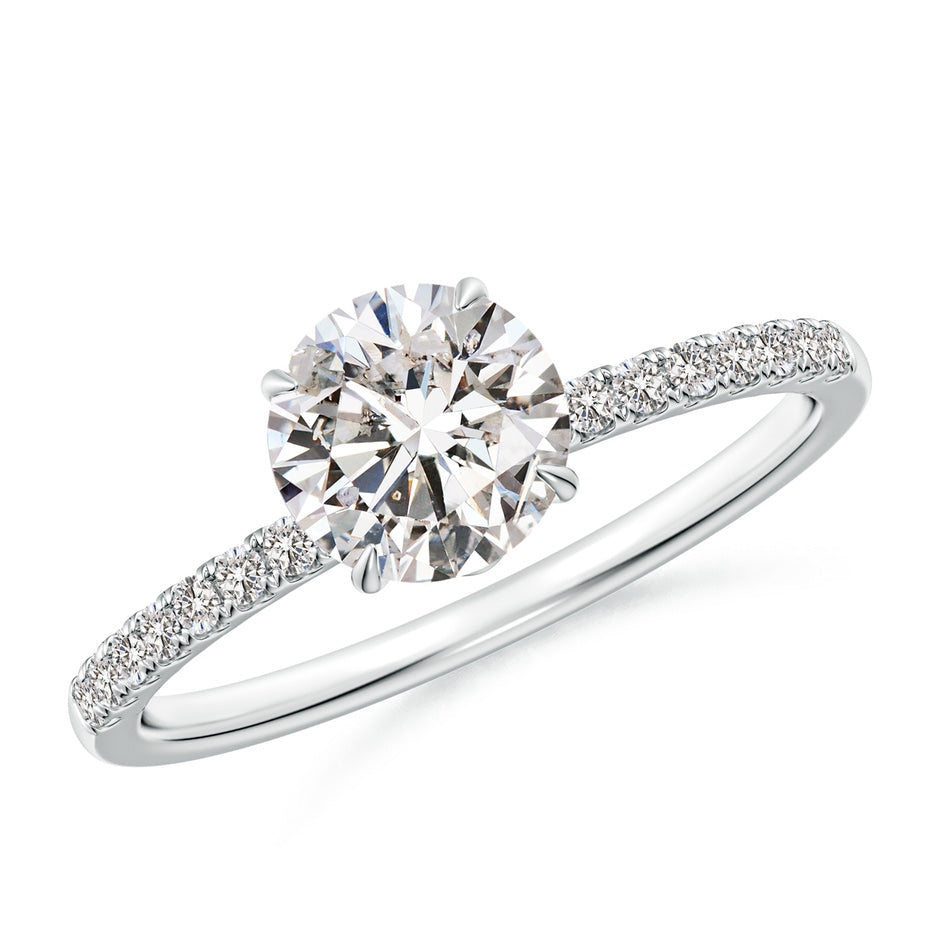 Round Diamond Hidden Halo Engagement Ring