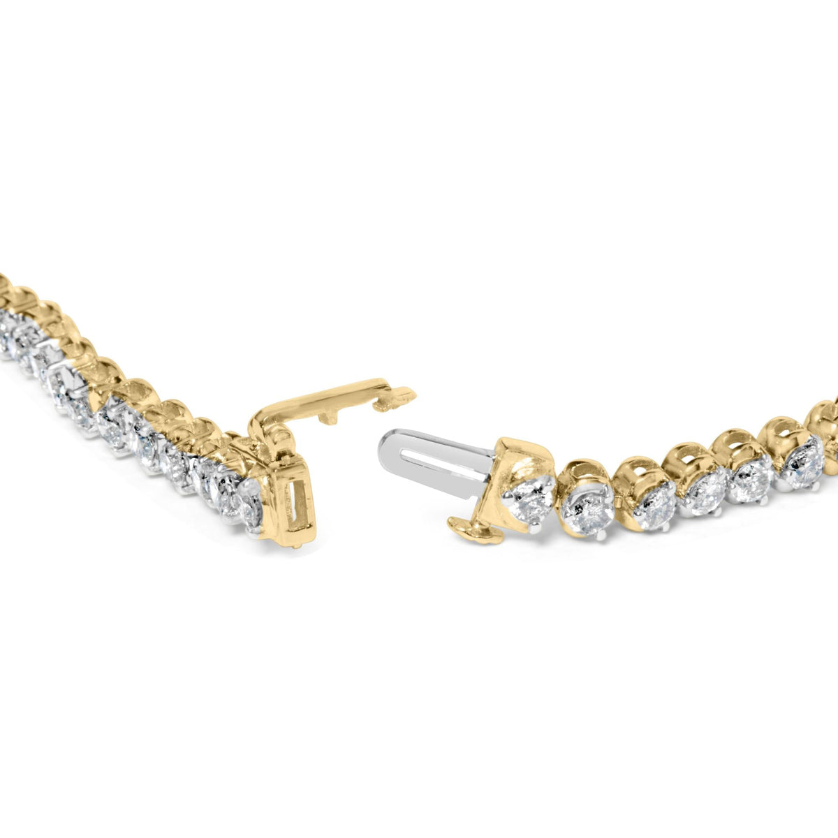 10K Yellow Gold 4.0 Cttw Lab Grown Diamond Tennis Bracelet