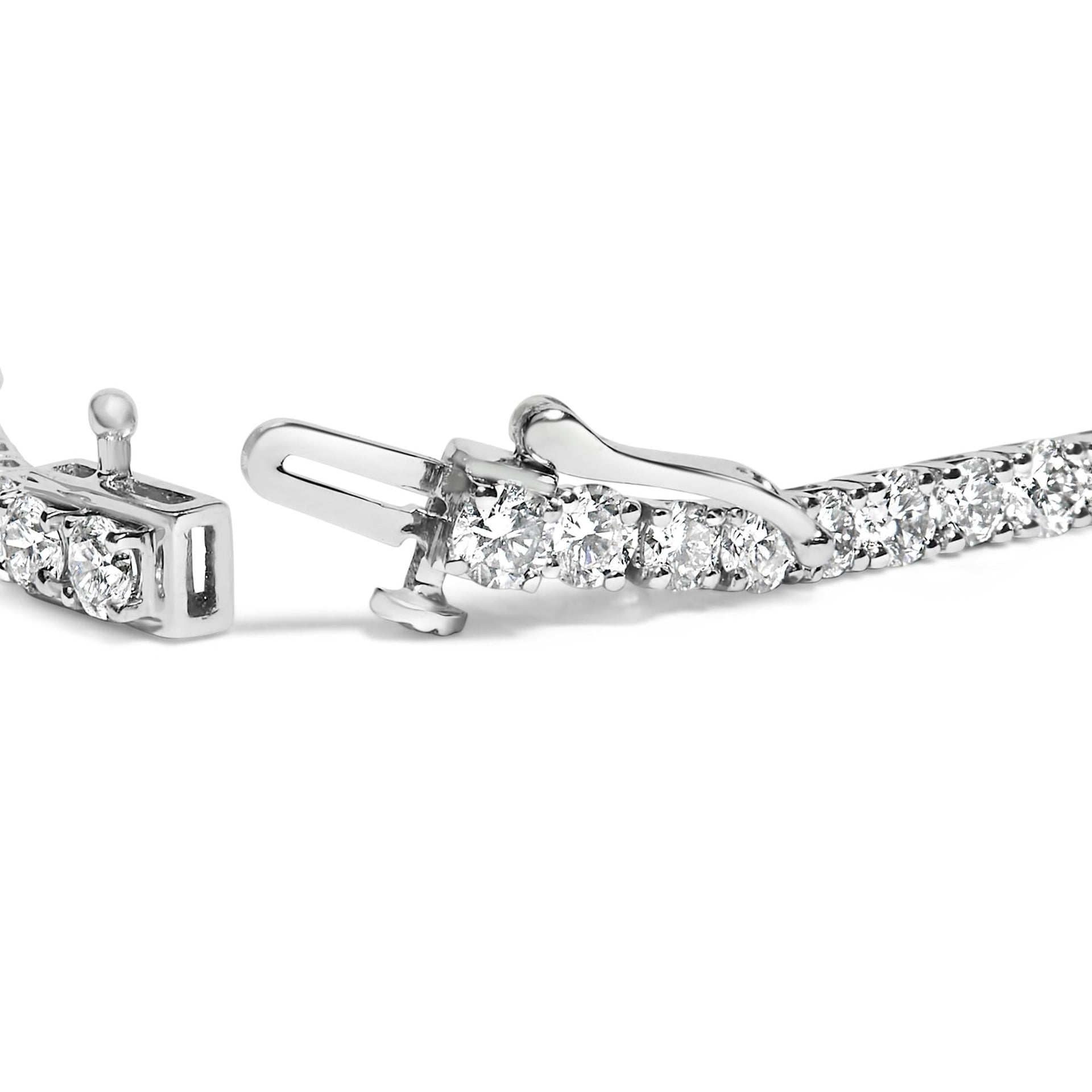 14K White Gold 6.00 Cttw Lab Grown Diamond Classic Tennis Bracelet  - 7.25'