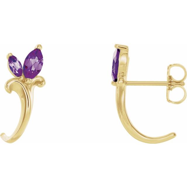 Lab-grown Diamond Hoop Earrings in 14K Yellow Gold