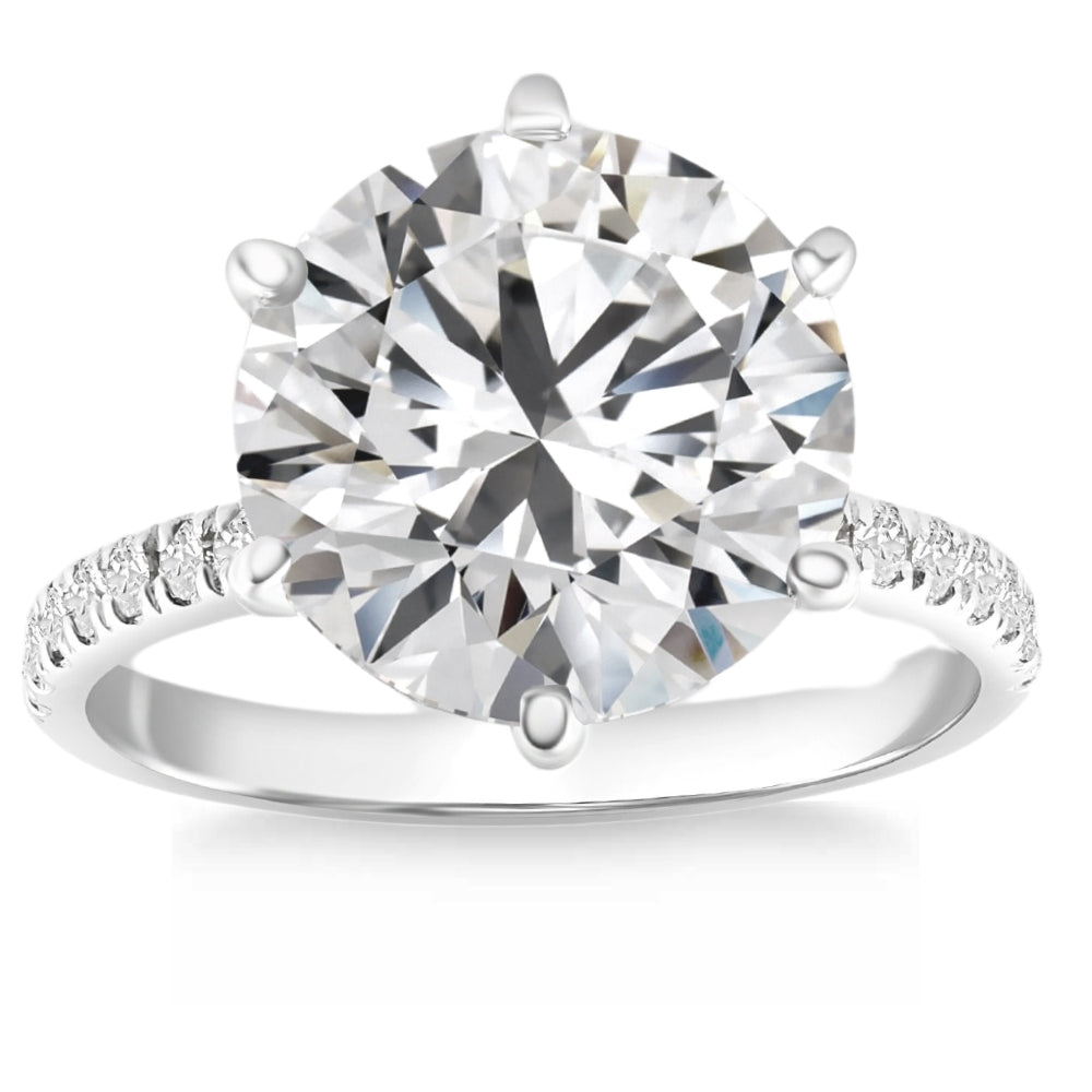 Certified 2.33Ct Diamond Engagement Ring 14k White Gold Lab Grown
