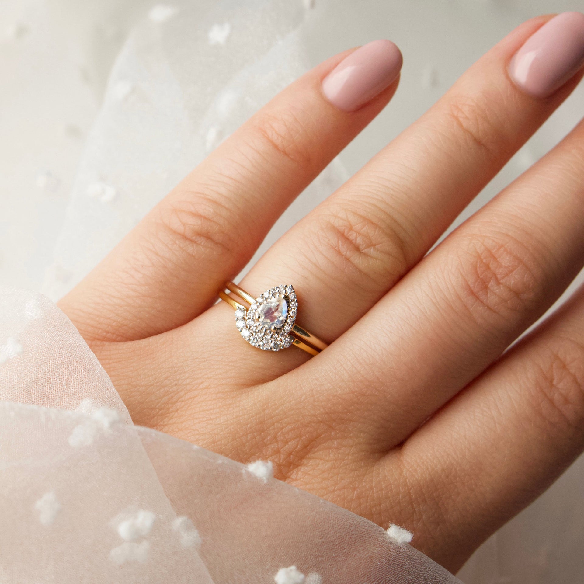 Diamond U Shaped Hugging Ring