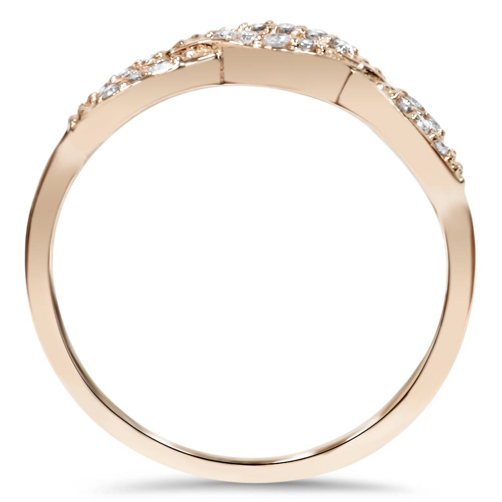 1/5ct Diamond Infinity Ring 14k Rose Gold