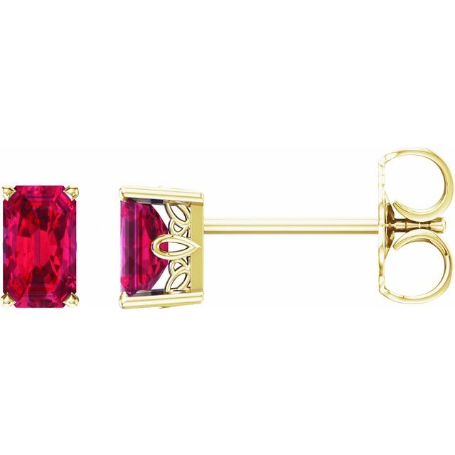 Lab-grown Diamond Earrings in 14K White Gold