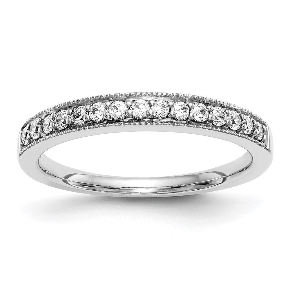 14k White Gold Lab Grown Diamond Wedding Band Ring 1/4ct Clarity- VS Color- D-E