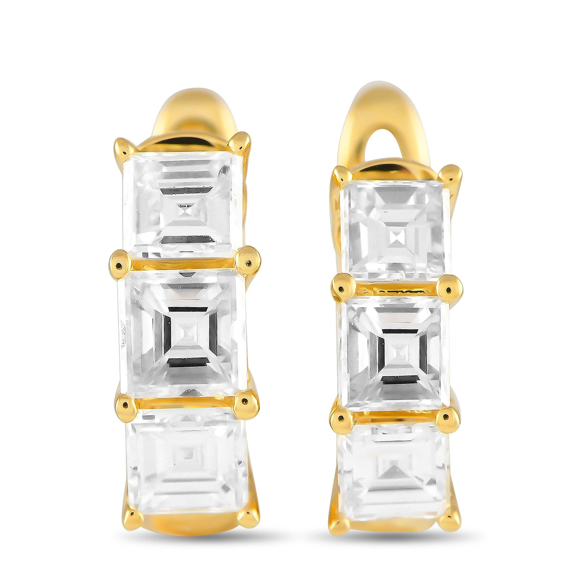 LB Exclusive 18K Yellow Gold 2.00ct Diamond Earrings AER-19360-1-Y